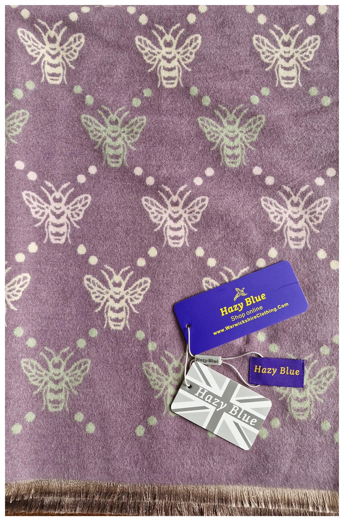 Hazy Blue Pashmina feel Luxury Ladies Womens Scarf - Bee - Just £13.99! Shop now at Warwickshire Clothing.