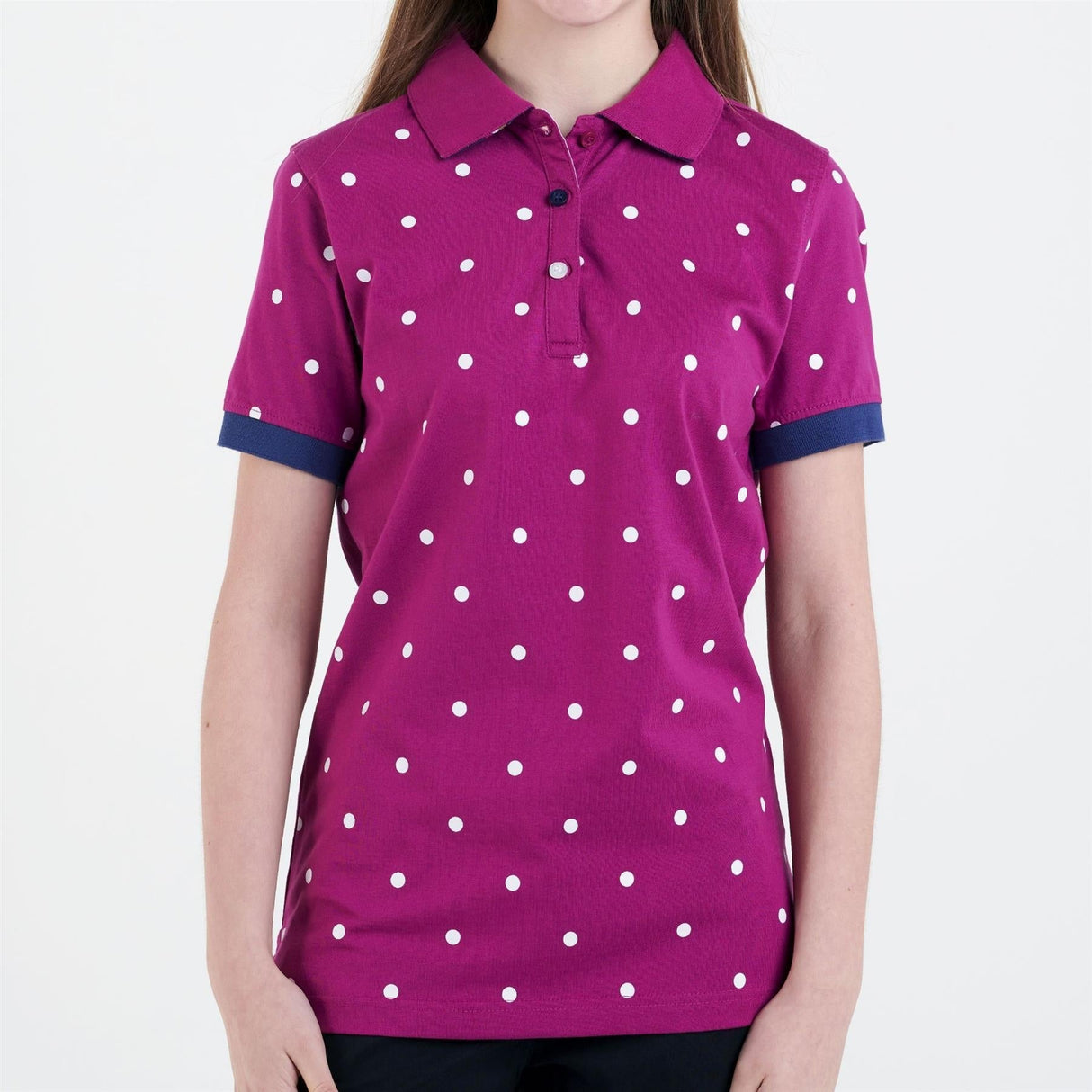 Hazy Blue Womens Short Sleeve Polo Shirt - Lilly - Just £14.99! Shop now at Warwickshire Clothing.