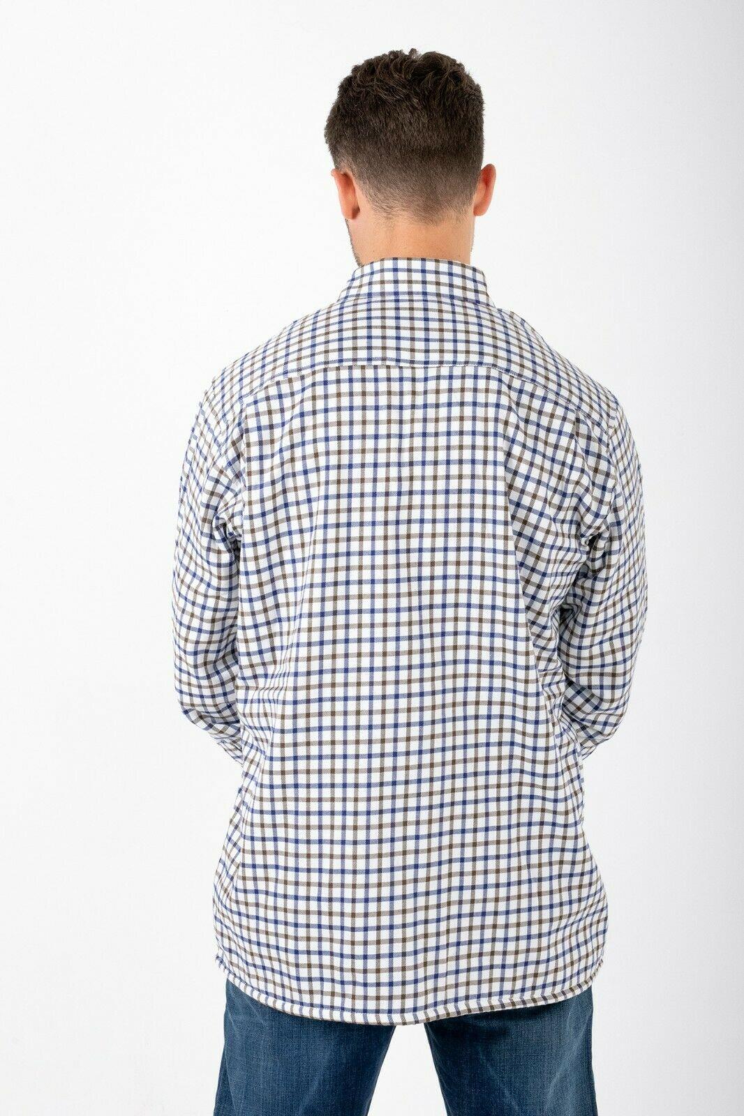 Hazy Blue Mens Long Sleeve Country Check Shirt - Fleece Lined - Just $24.99! Shop now at Warwickshire Clothing. Free Dellivery.