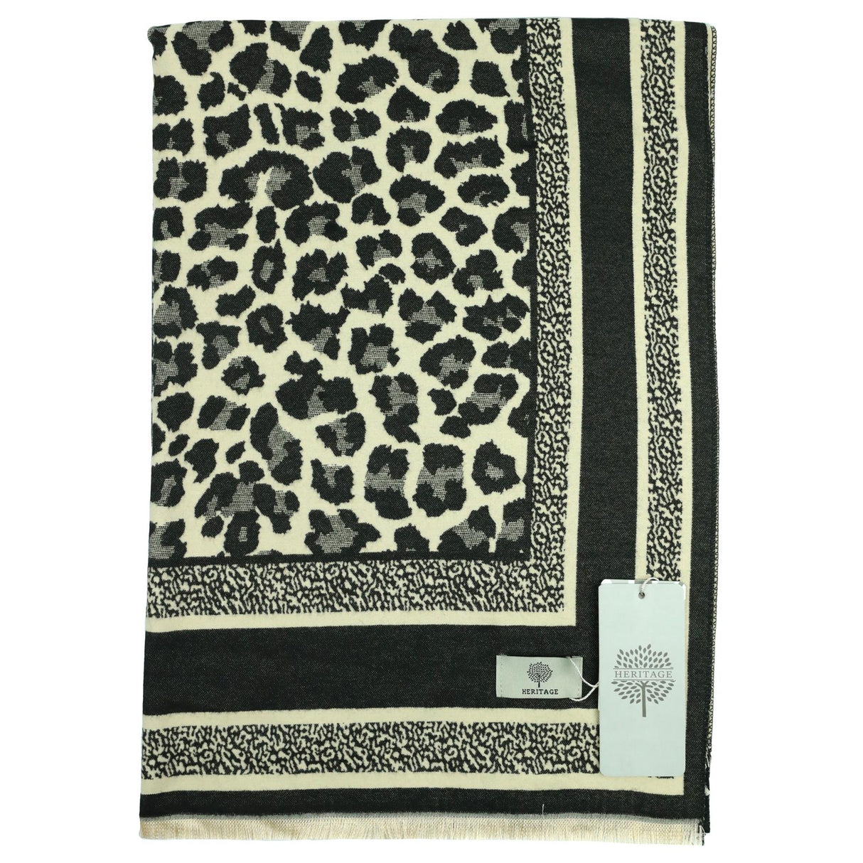 Heritage Warm Cashmere Pashmina Soft Feel Scarves - Leopard - Just £13.99! Shop now at Warwickshire Clothing.