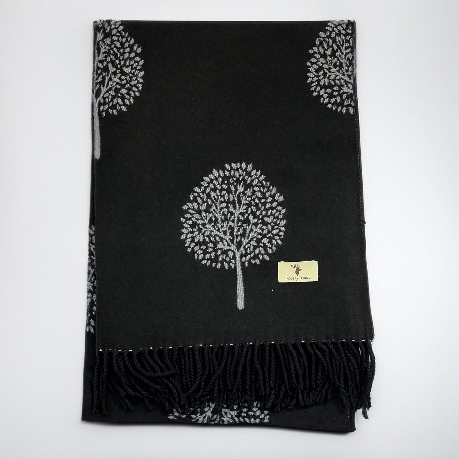 House of Tweed Soft Cashmere Blend Reversible Scarf - Tree of Life - Just £14.99! Shop now at Warwickshire Clothing.