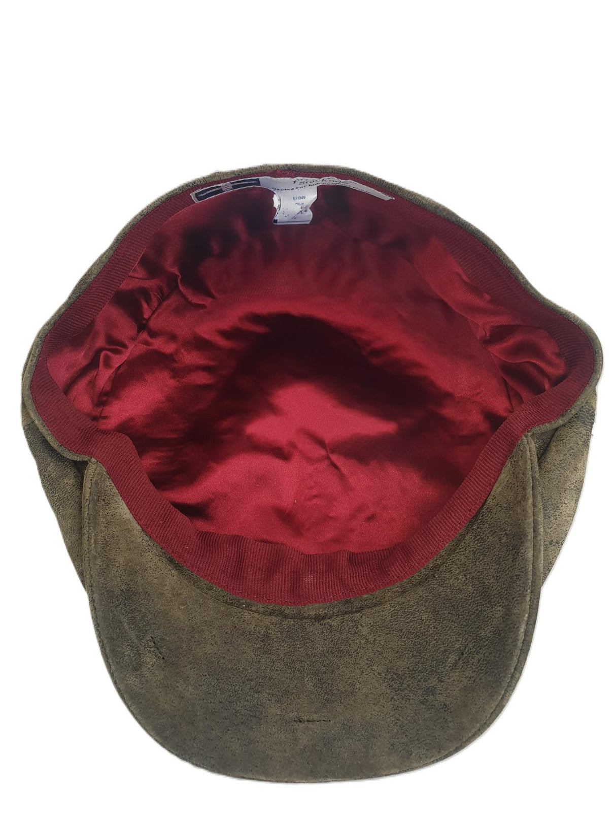 Genuine Eureka Stockade Men's 8-Piece Distressed Leather Newsboy Cap - Olive - Just £27.99! Shop now at Warwickshire Clothing.