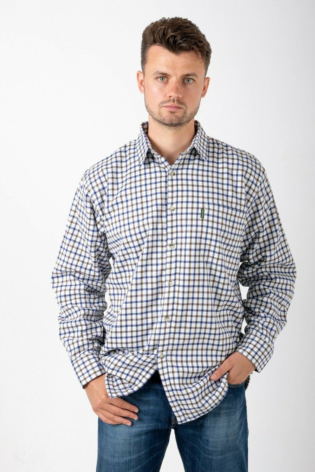 Hazy Blue Mens Long Sleeve Country Check Shirt - Fleece Lined - Just £24.99! Shop now at Warwickshire Clothing.