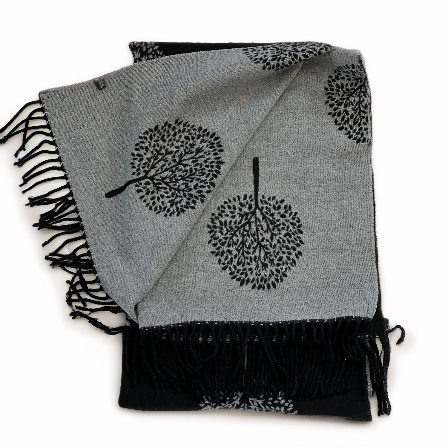 House of Tweed Soft Cashmere Blend Reversible Scarf - Tree of Life - Just £14.99! Shop now at Warwickshire Clothing.