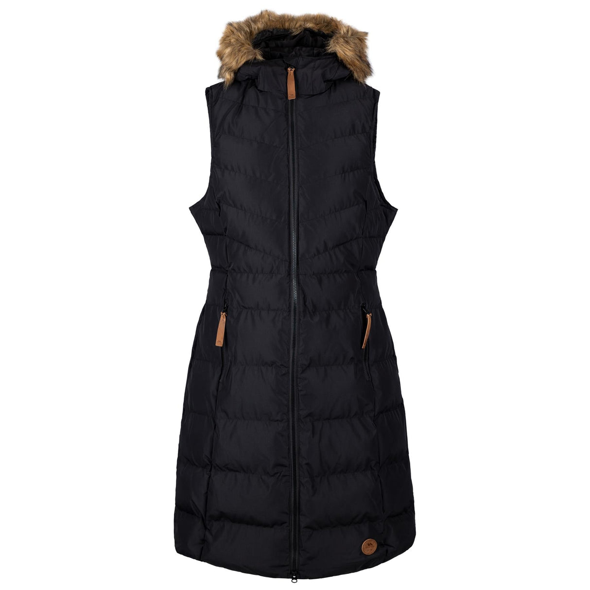 Trespass Audrey Long Gilet Sleeveless Quilted Hooded Limited Edition Bodywarmer - Just £49.99! Shop now at Warwickshire Clothing.
