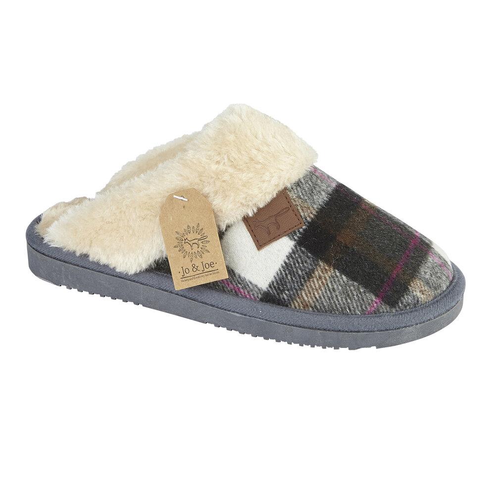 Jo & Joe Women's Winter Warm Fur Luxury Slip-On Mule Booties - Just £16.99! Shop now at Warwickshire Clothing.