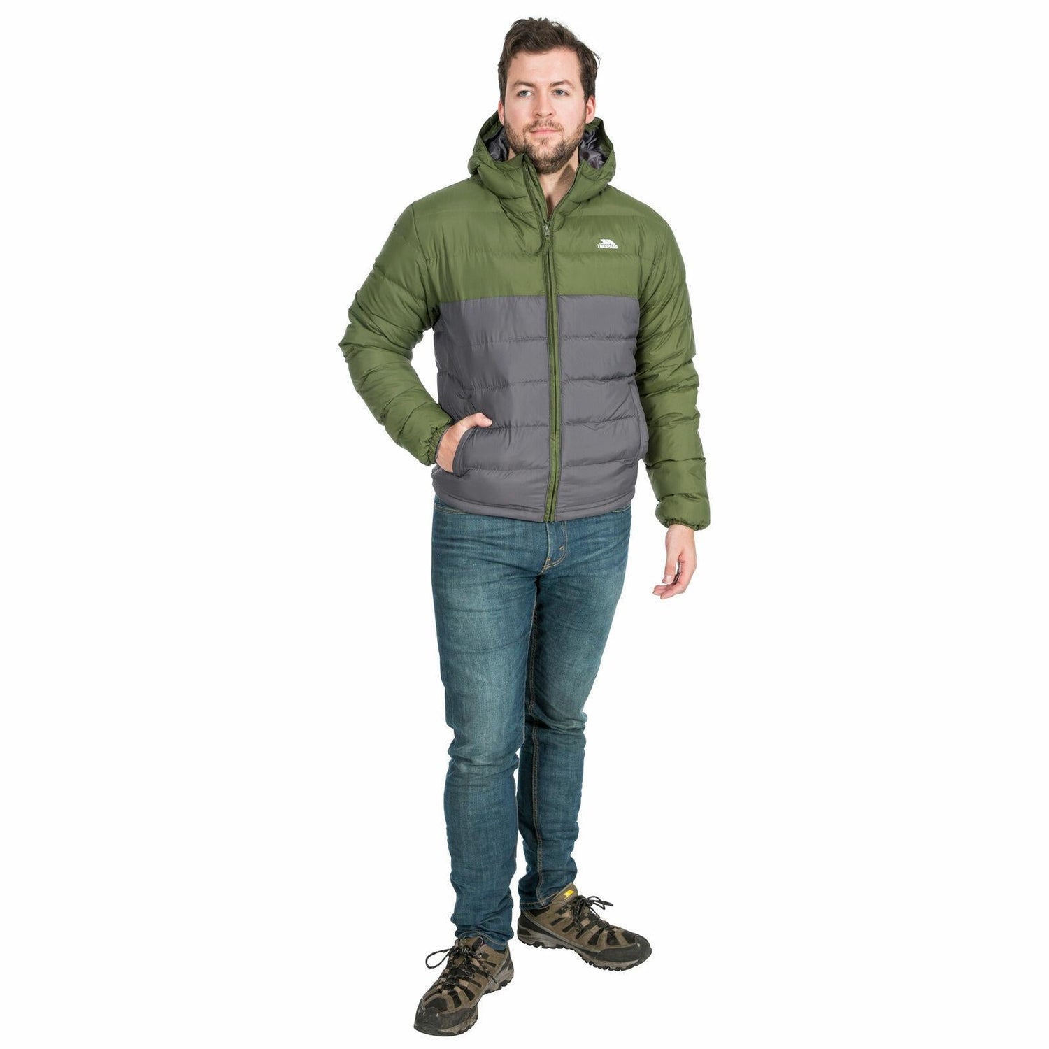 Trespass Mens Oskar Padded Water & Wind Resistant Hooded Padded Jacket - Just £34.99! Shop now at Warwickshire Clothing.