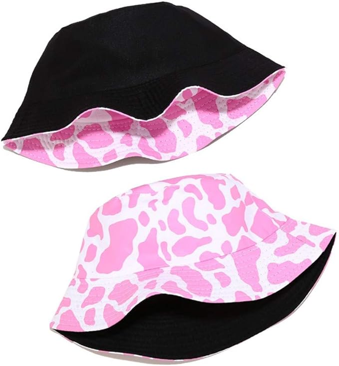 Unisex Cow Print Bucket Hat Reversible - Just £6.99! Shop now at Warwickshire Clothing.