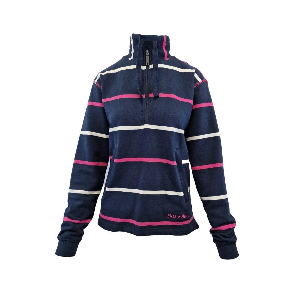 Hazy Blue Womens Half Zip Pullover Sweatshirts - Lizzy - Just £29.99! Shop now at Warwickshire Clothing.