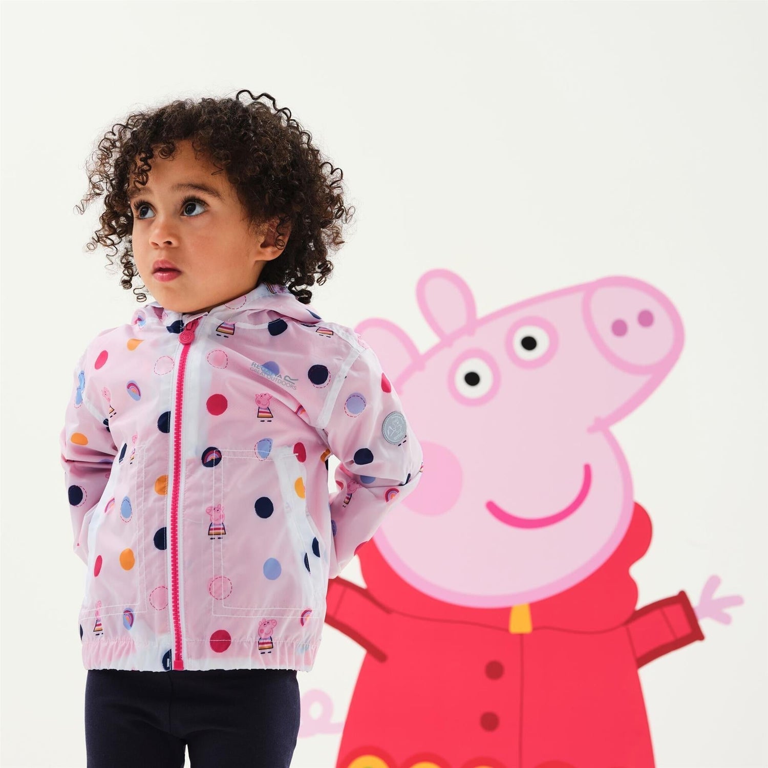 Regatta Kids Peppa Pig Muddy Puddle Waterproof Hooded Jacket Boys Girls - Just £19.99! Shop now at Warwickshire Clothing.