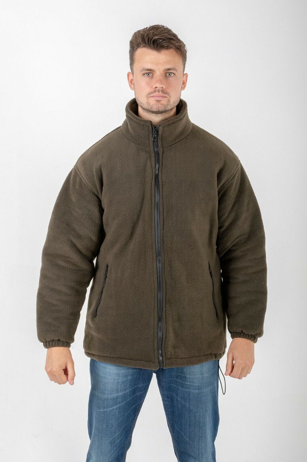 Hazy Blue Unisex Warm Quilted Padded Anti Pill Fleece Jacket - Just £29.99! Shop now at Warwickshire Clothing.