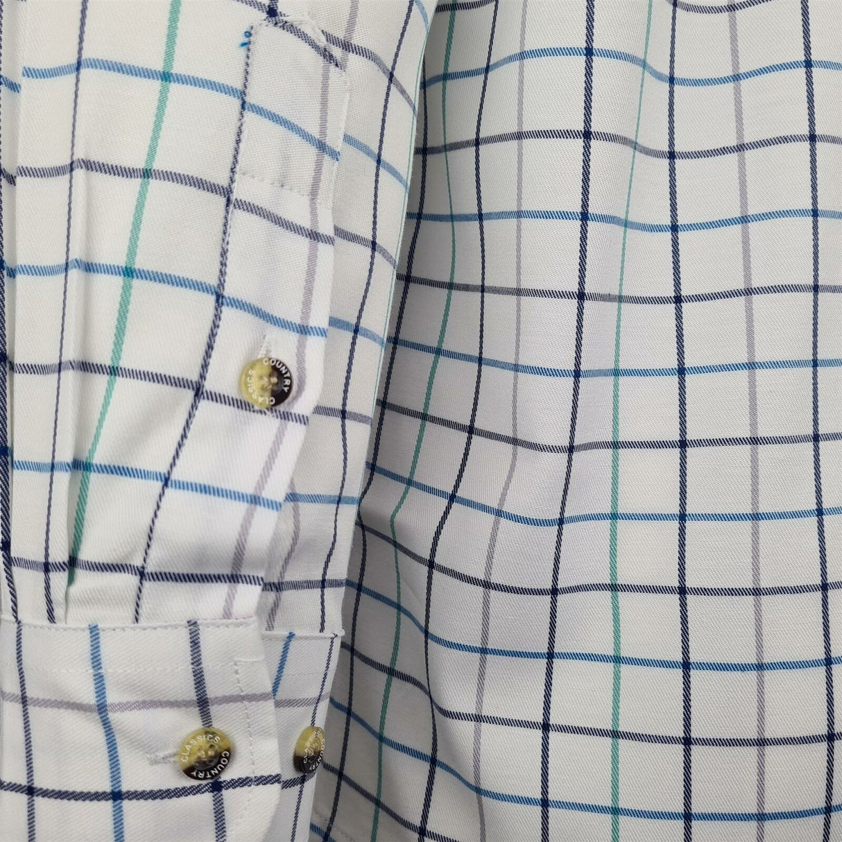 Country Classics Mens Long Sleeve Country Check Shirt - Blenheim Teal - Just £18.99! Shop now at Warwickshire Clothing.