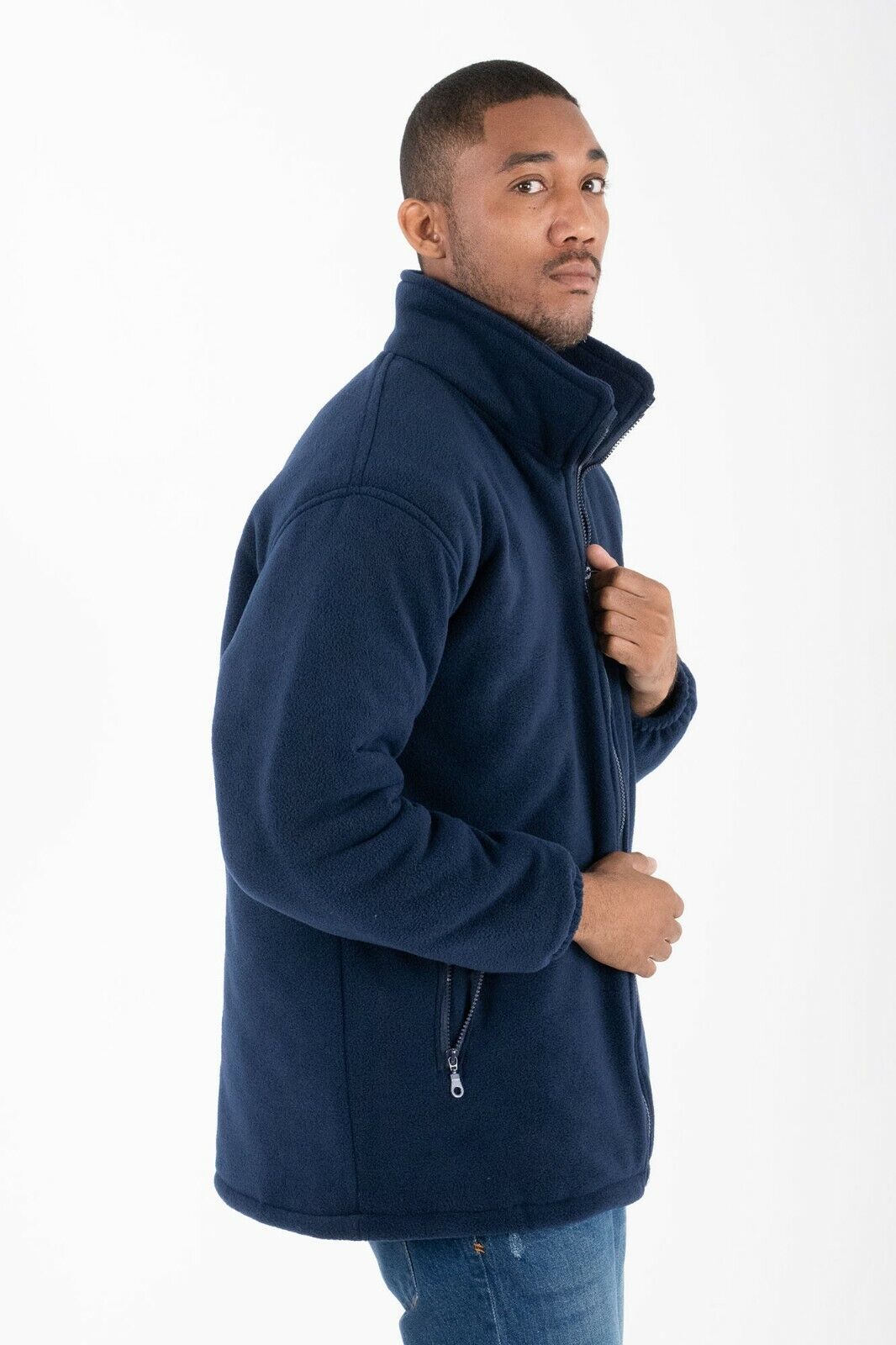 Hazy Blue Unisex Warm Quilted Padded Anti Pill Fleece Jacket - Just £29.99! Shop now at Warwickshire Clothing.