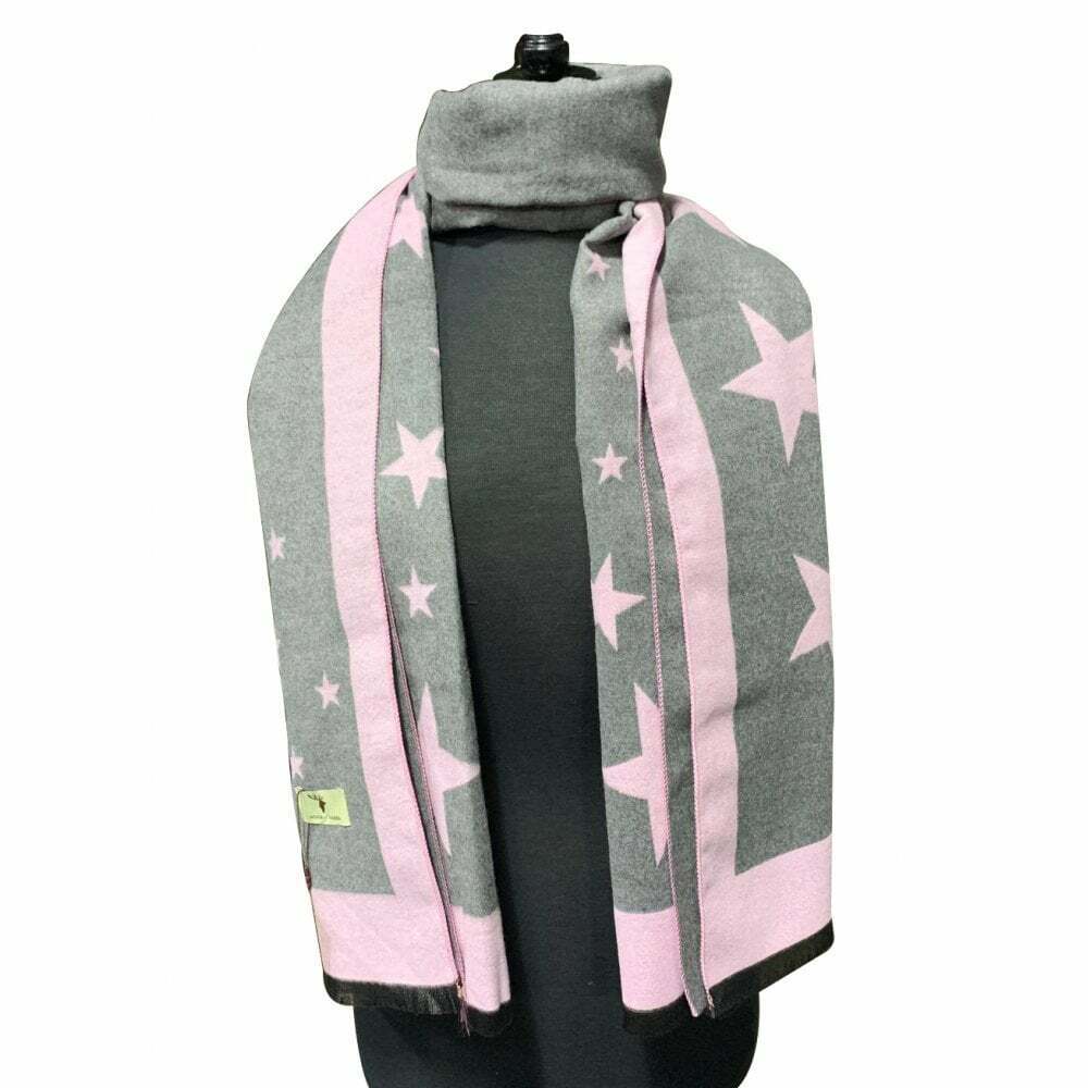 House of Tweed Star Pattern Luxury Ladies Scarf Womens Scarves Nature Warm - Just £12.99! Shop now at Warwickshire Clothing.
