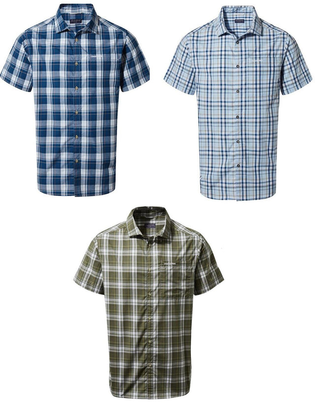 Craghoppers Mens Vernon Summer Check Short Sleeve Shirt - Just $18.99! Shop now at Warwickshire Clothing. Free Dellivery.