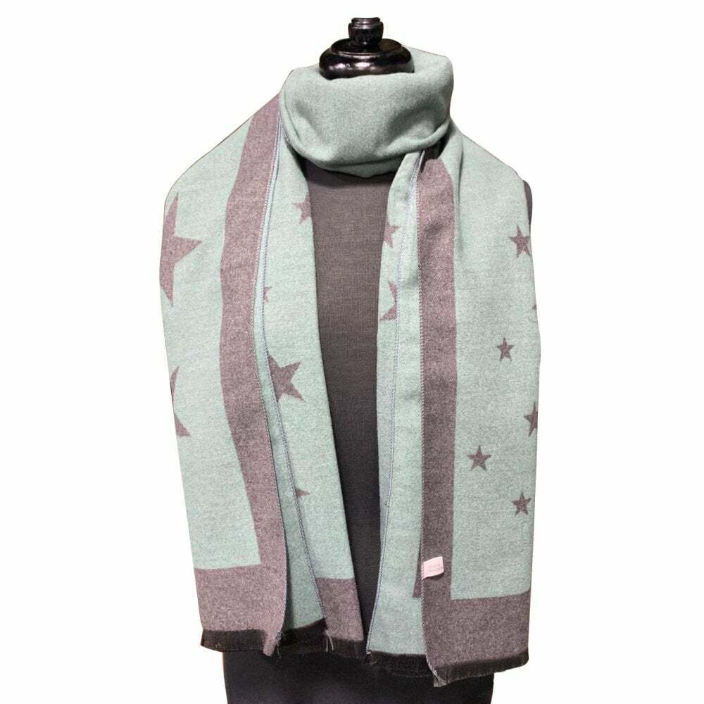 House of Tweed Star Pattern Luxury Ladies Scarf Womens Scarves Nature Warm - Just £12.99! Shop now at Warwickshire Clothing.