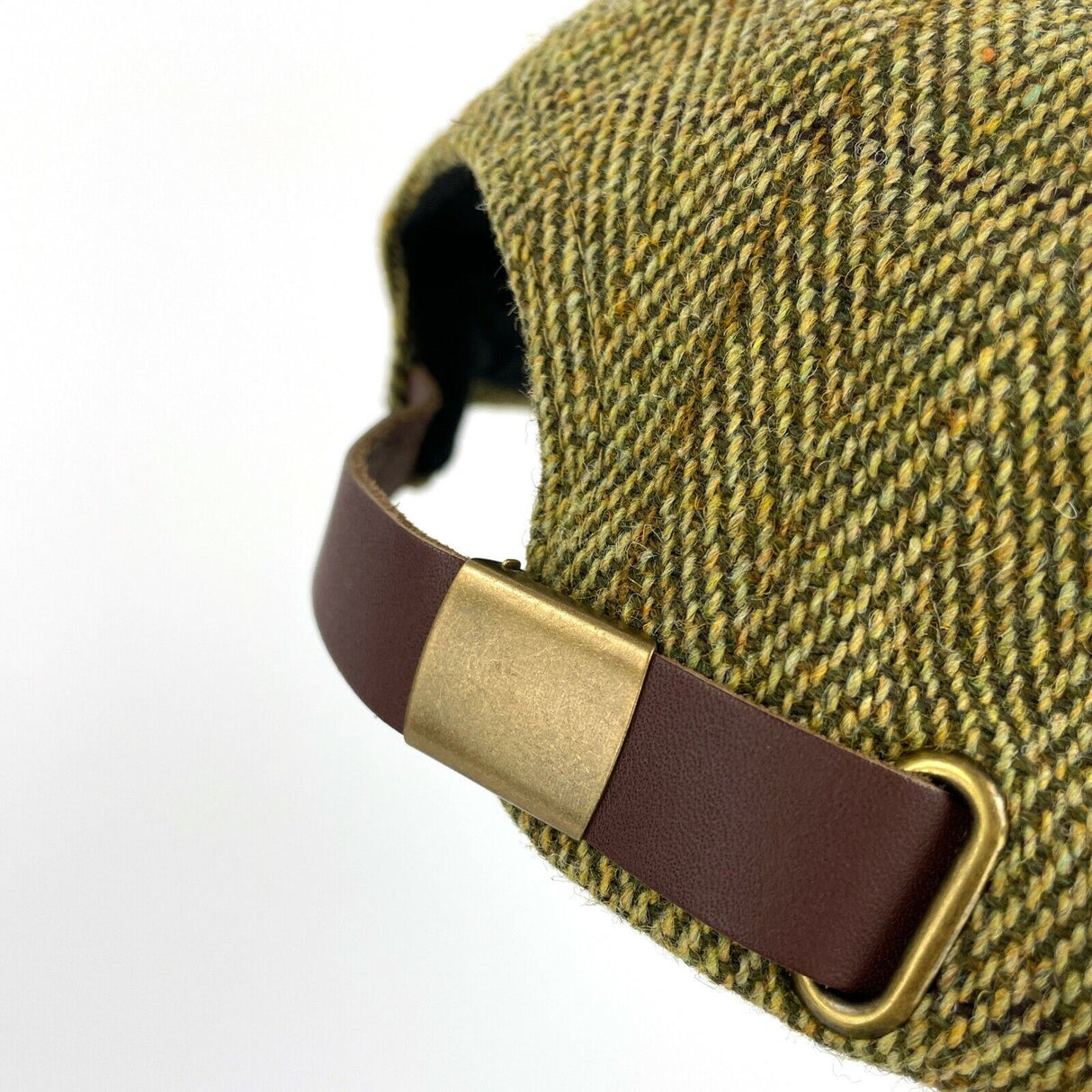 Hazy Blue Mens Leather Peak Tweed Cap One Size - Just £16.99! Shop now at Warwickshire Clothing.
