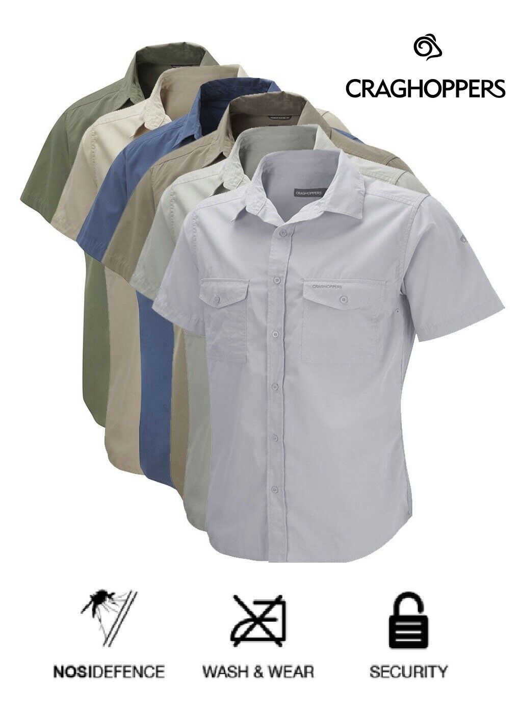 Craghoppers Mens Kiwi Short Sleeve Travel Shirt - Just £29.99! Shop now at Warwickshire Clothing.