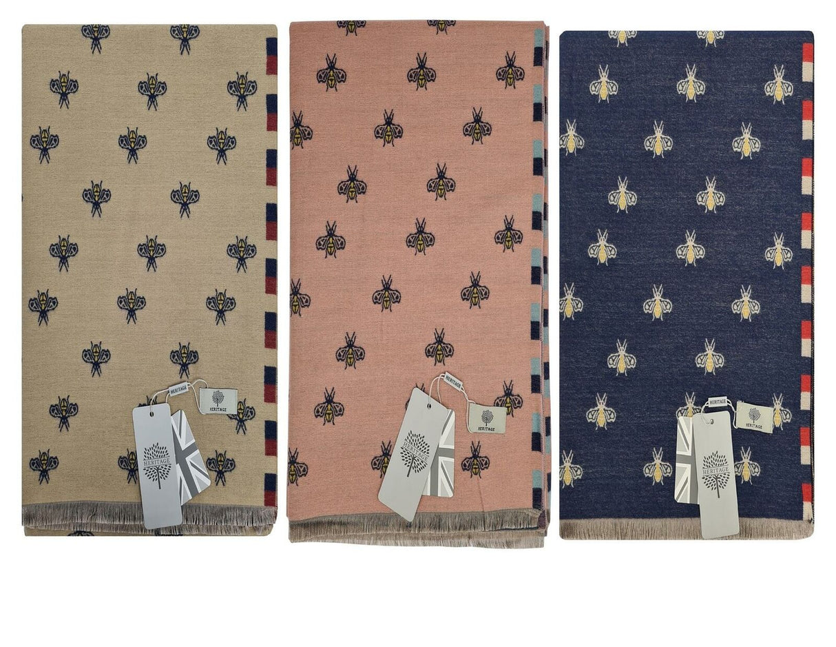 Heritage Ladies Cashmere Luxury Scarf - Bee - Just £13.99! Shop now at Warwickshire Clothing.