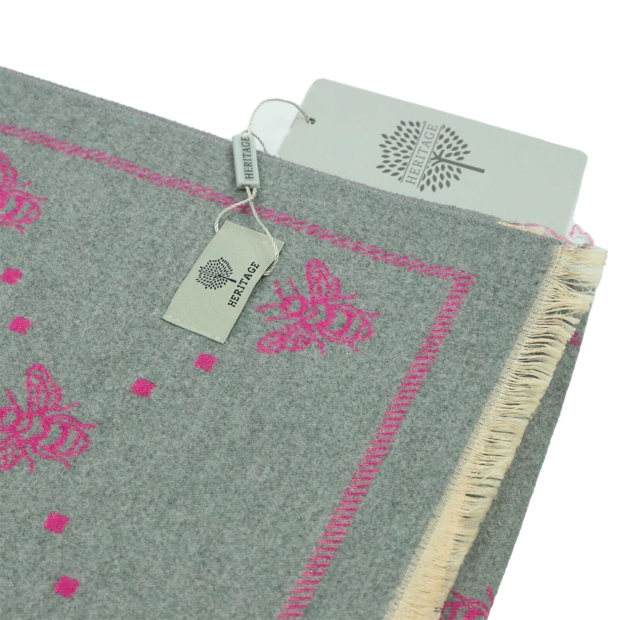 Heritage Warm Cashmere Pashmina Soft Feel Scarves - Bee with Dots - Just £13.99! Shop now at Warwickshire Clothing.