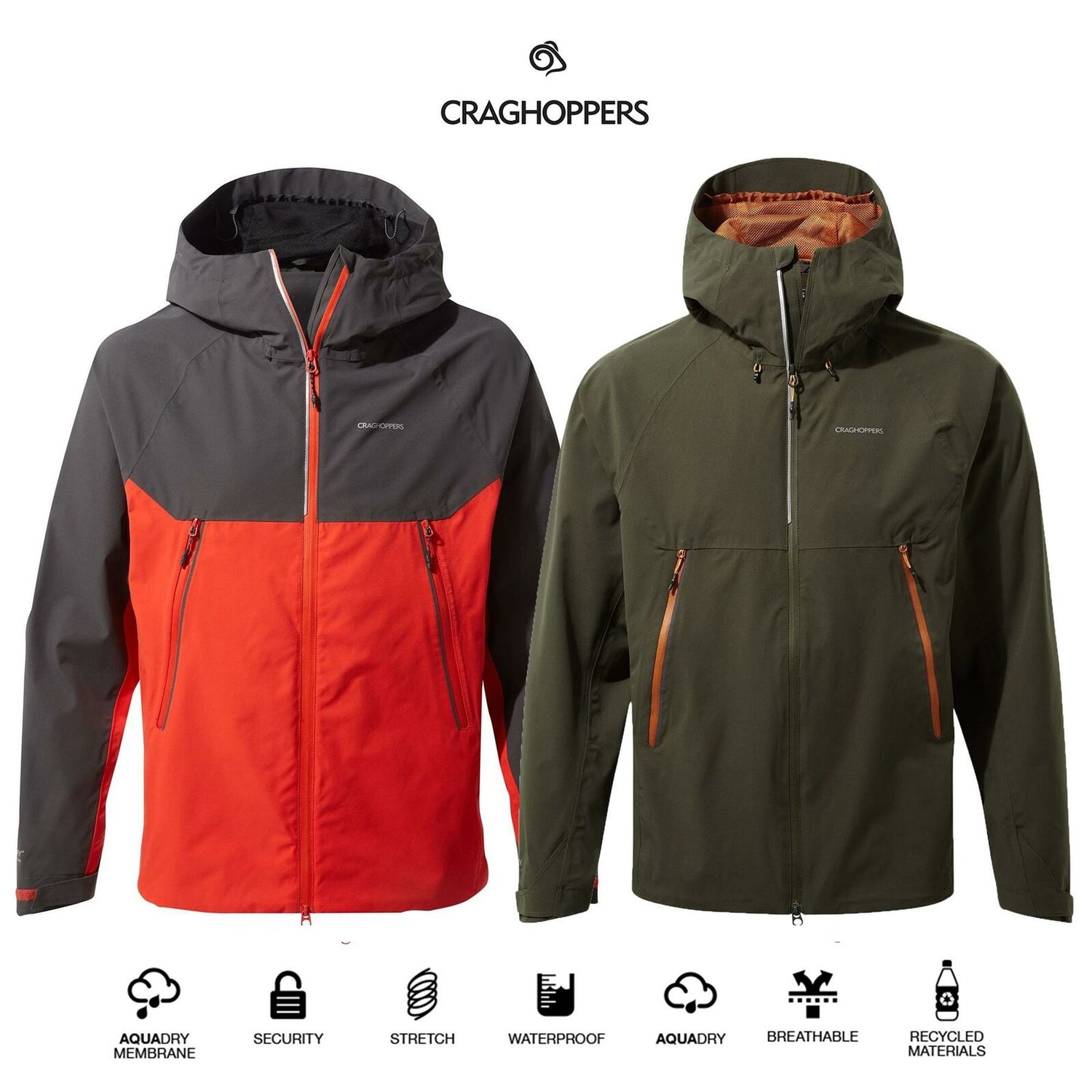 Craghoppers Mens Trelawny II Waterproof Breathable Stretch Hooded Hooded Coat - Just £54.99! Shop now at Warwickshire Clothing.