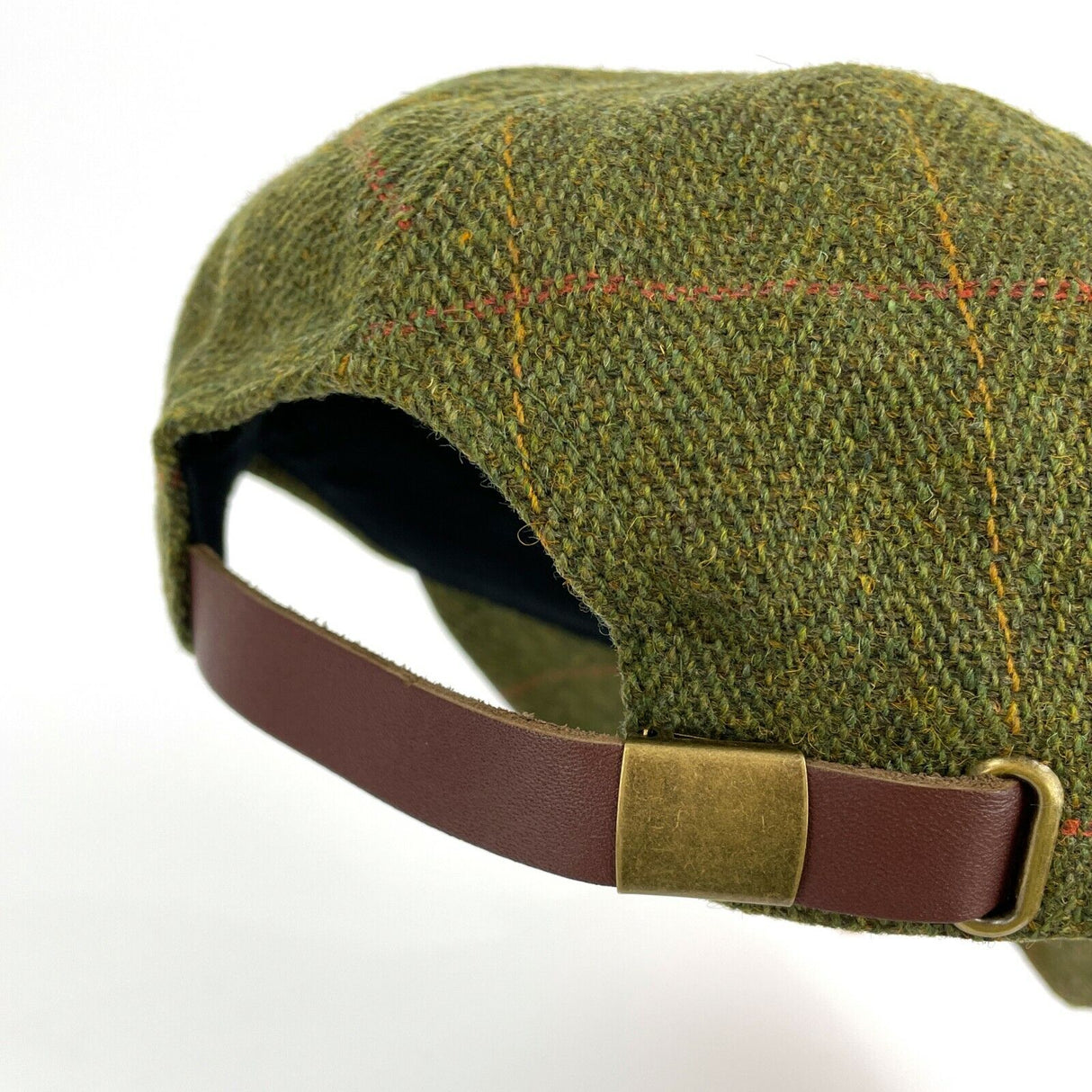 Hazy Blue Mens Leather Peak Tweed Cap One Size - Just £16.99! Shop now at Warwickshire Clothing.