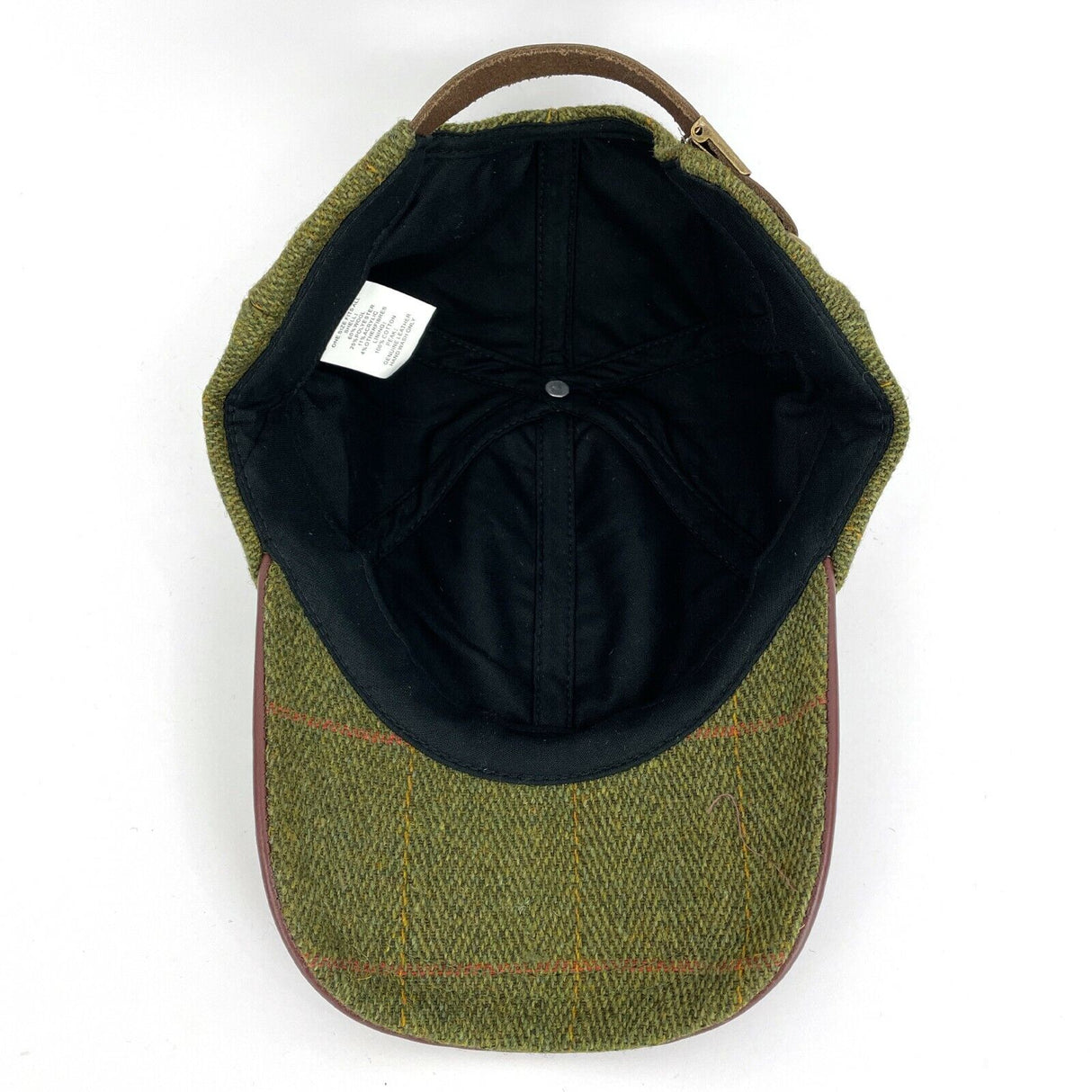 Hazy Blue Mens Leather Peak Tweed Cap One Size - Just £16.99! Shop now at Warwickshire Clothing.