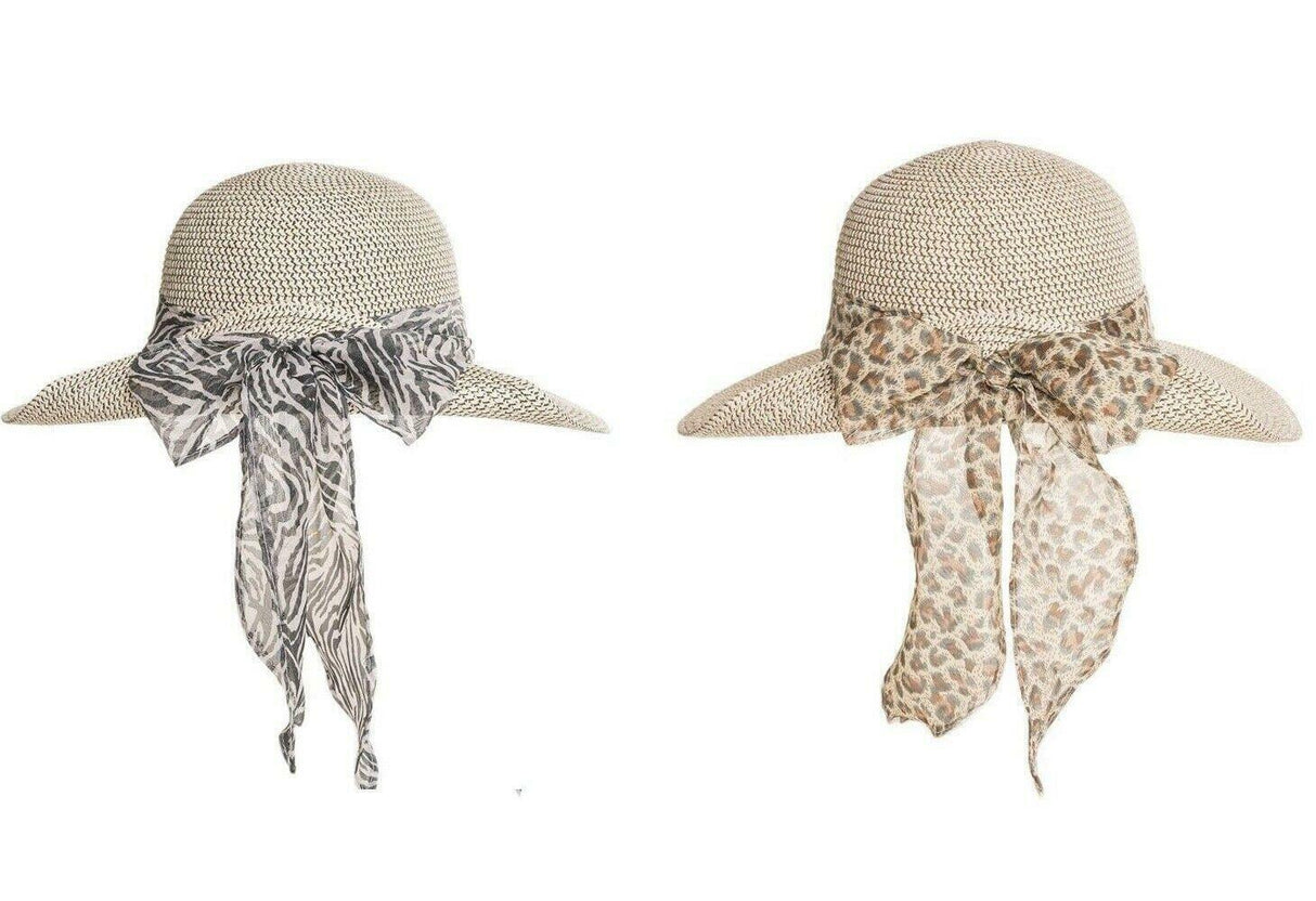 Hazy Blue Trilby Ladies Short Brim Straw Hat with Detail Bow Band - Just £19.99! Shop now at Warwickshire Clothing.