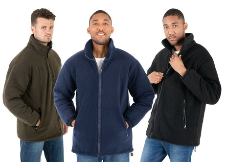 Hazy Blue Unisex Warm Quilted Padded Anti Pill Fleece Jacket - Just £29.99! Shop now at Warwickshire Clothing.