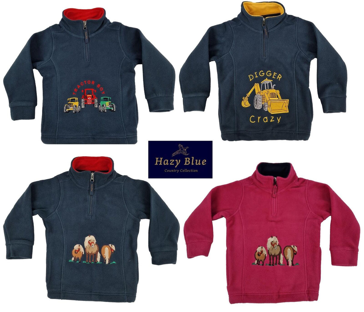 Hazy Blue Kids Half Zip Fleeces - Just $18.99! Shop now at Warwickshire Clothing. Free Dellivery.