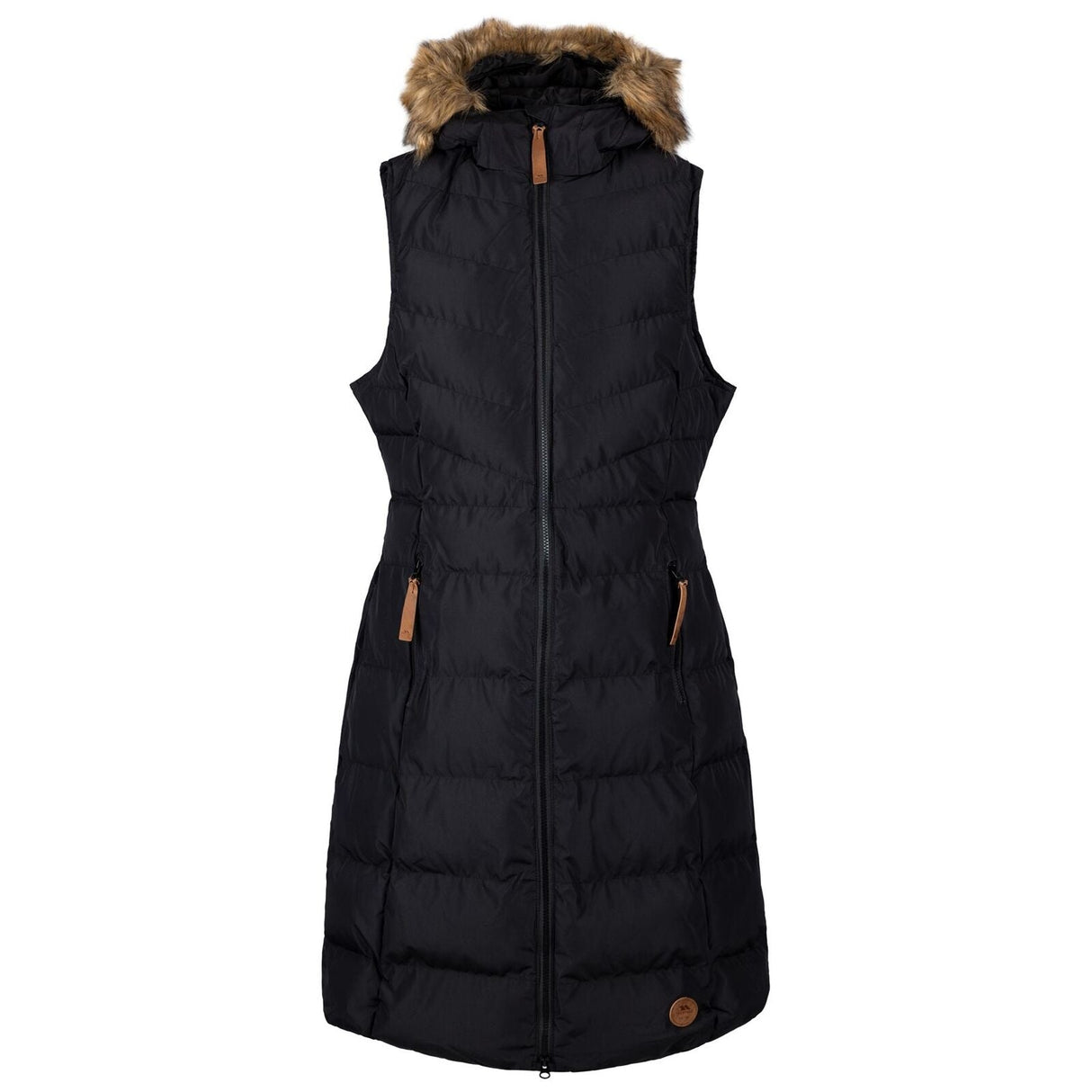 Trespass Audrey Long Gilet Sleeveless Quilted Hooded Limited Edition Bodywarmer - Just £49.99! Shop now at Warwickshire Clothing.