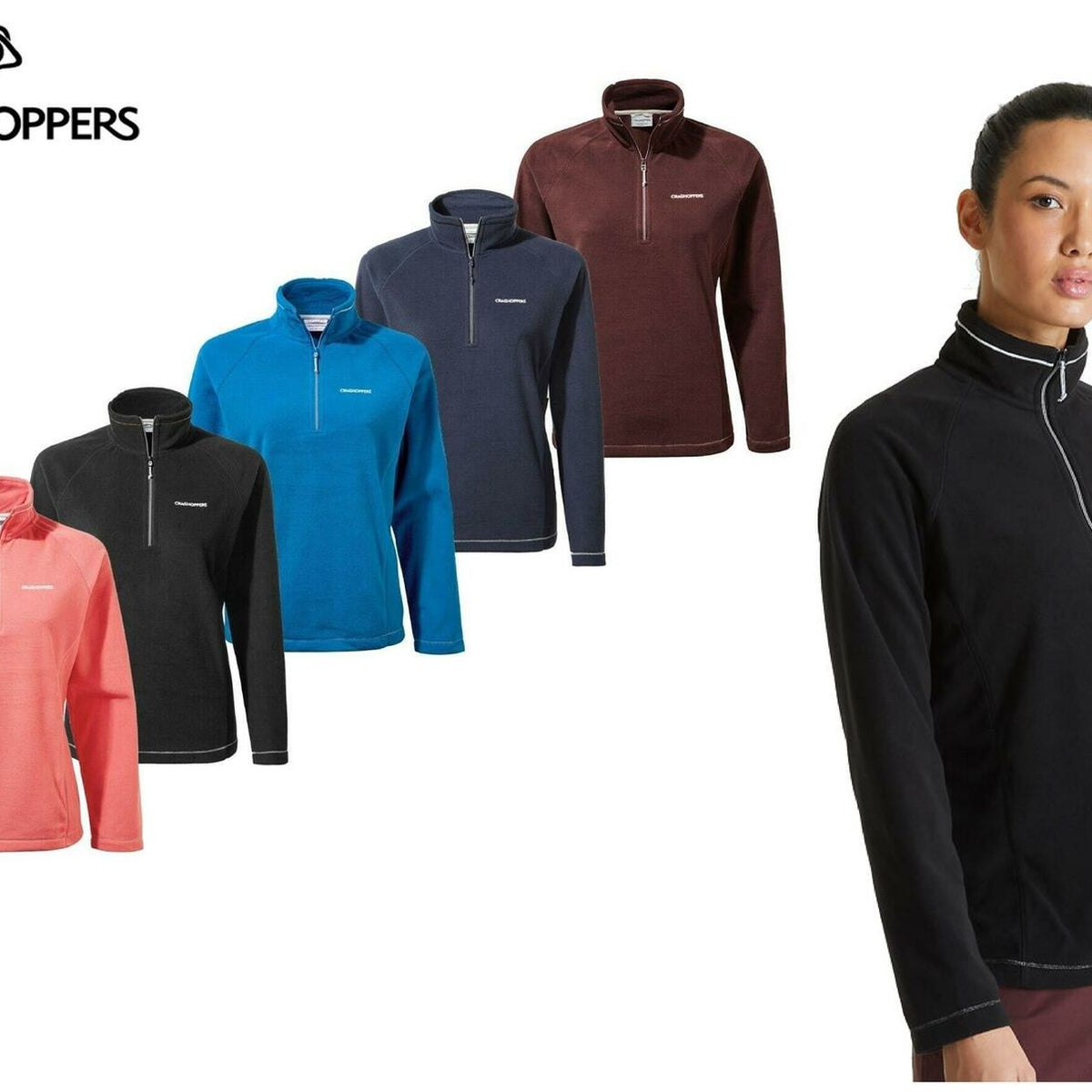 Maglione Pile Craghoppers Donna Miska VI – Mezza Zip, Leggero, Per Outdoor