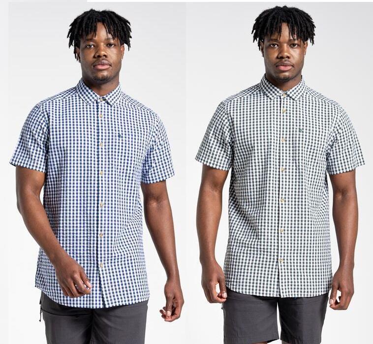 Craghoppers Mens Centro Short Sleeve Cotton Crinkle Walking Shirt - Just £18.99! Shop now at Warwickshire Clothing.