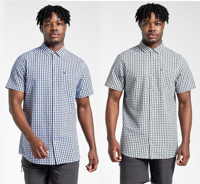 Craghoppers Mens Centro Short Sleeve Cotton Crinkle Walking Shirt - Just £18.99! Shop now at Warwickshire Clothing.