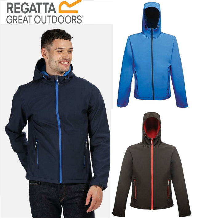 Regatta Mens Arley II Printable Softshell Hooded Jacket - Just £24.99! Shop now at Warwickshire Clothing.