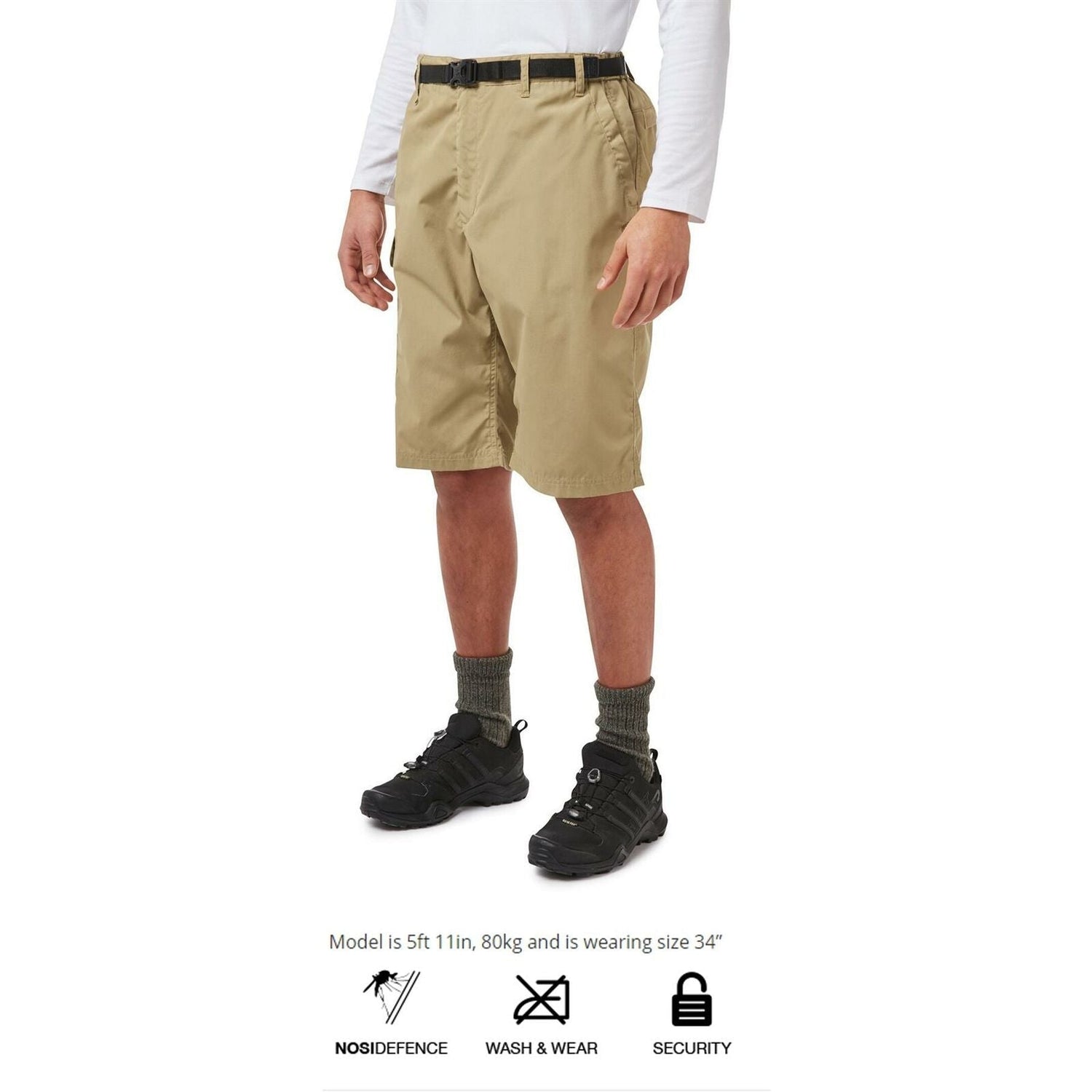 Craghoppers Mens Kiwi Pro Long Shorts With Zipped Pockets - Just £26.99! Shop now at Warwickshire Clothing.
