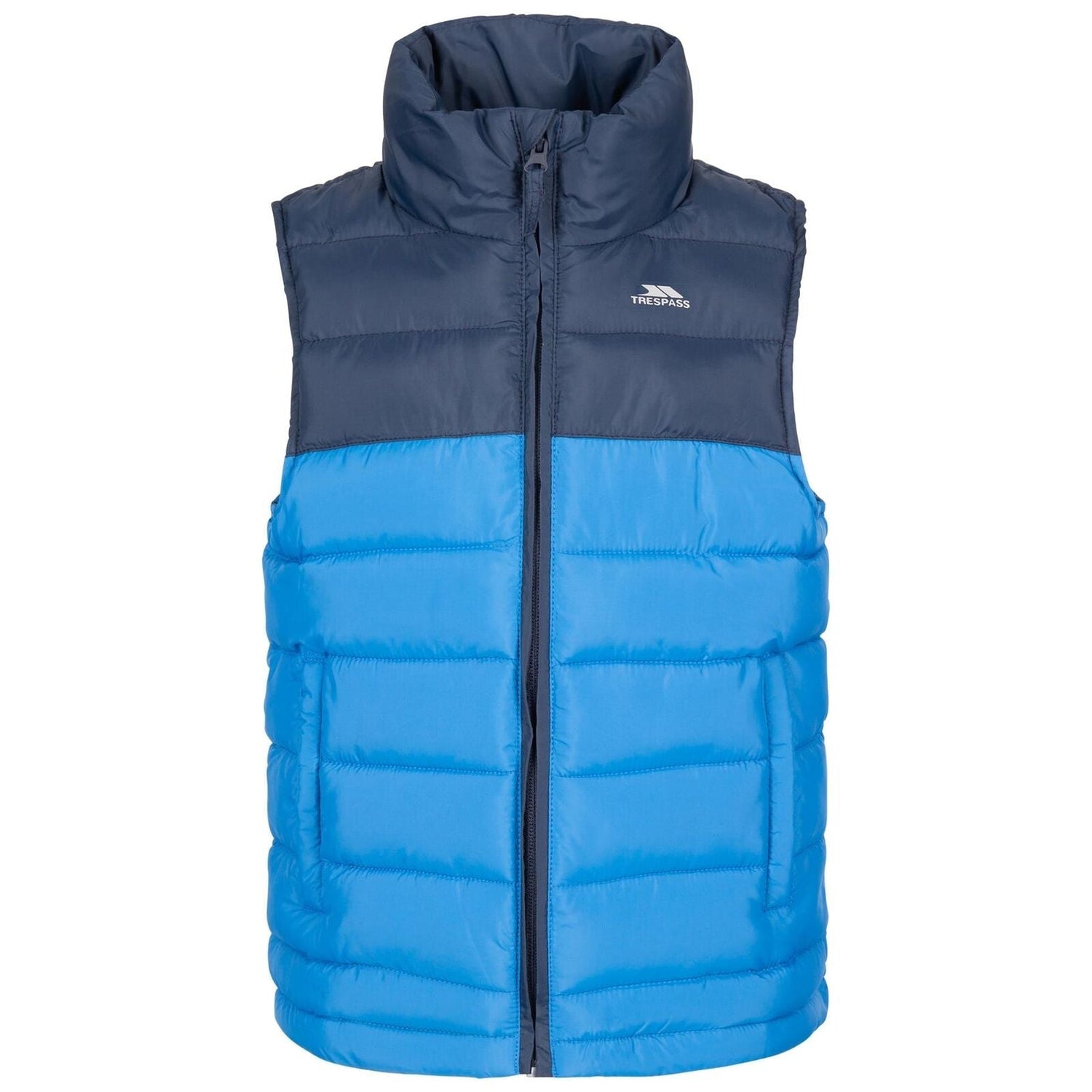 Trespass Oskar Kids Padded Gilet Quilted Bodywarmer with 2 Pockets - Just £24.99! Shop now at Warwickshire Clothing.