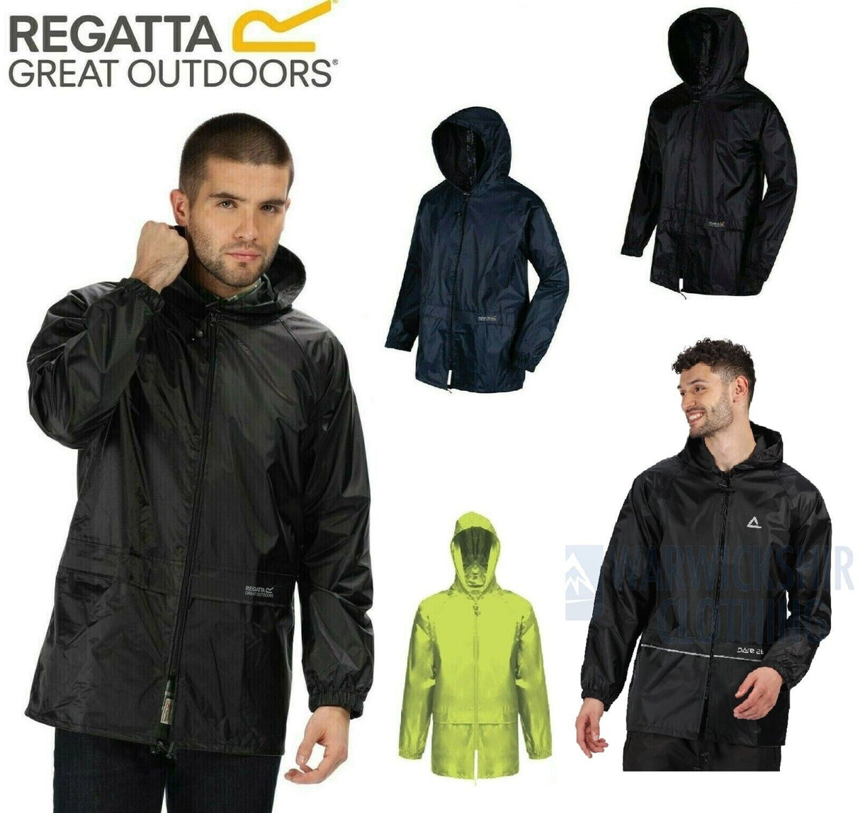 Regatta Mens & Womens Stormbreak Waterproof Hooded Rain Coat - Just £12.99! Shop now at Warwickshire Clothing.