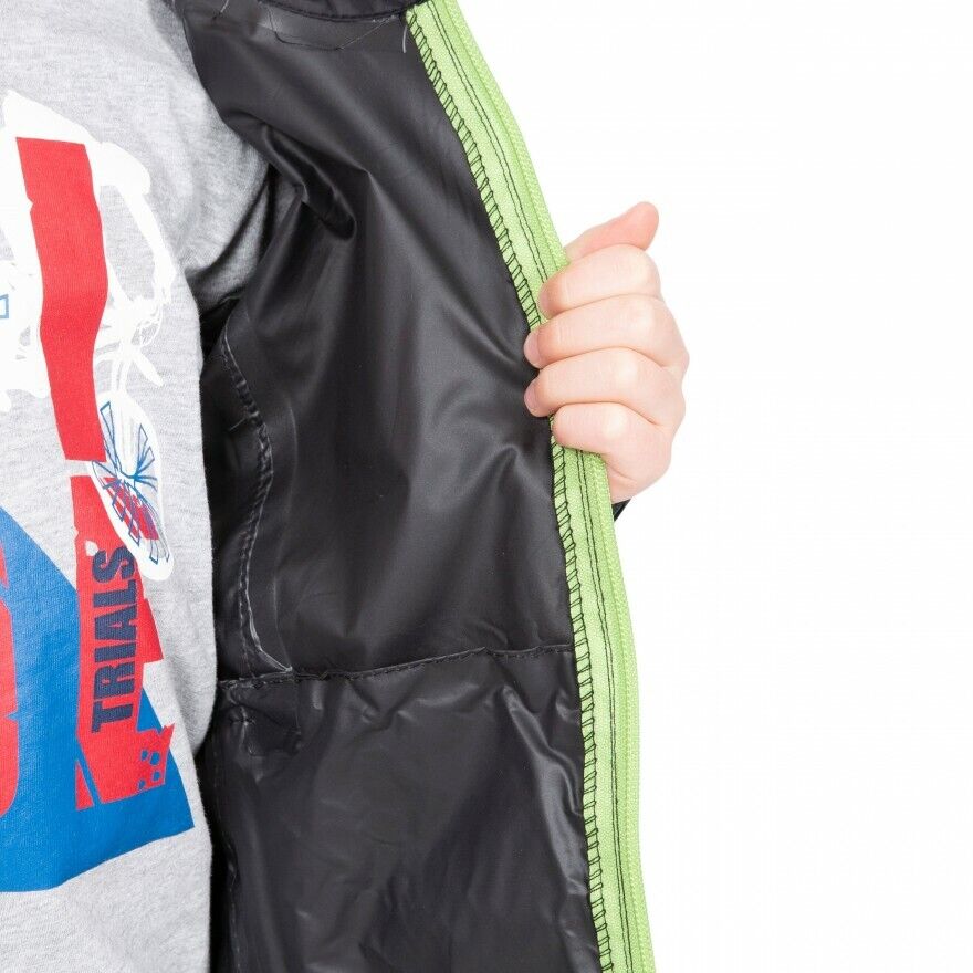 Trespass Qikpac Kids Packaway Jacket Zip Up Waterproof Hooded Coat Boys Girls - Just £17.99! Shop now at Warwickshire Clothing.