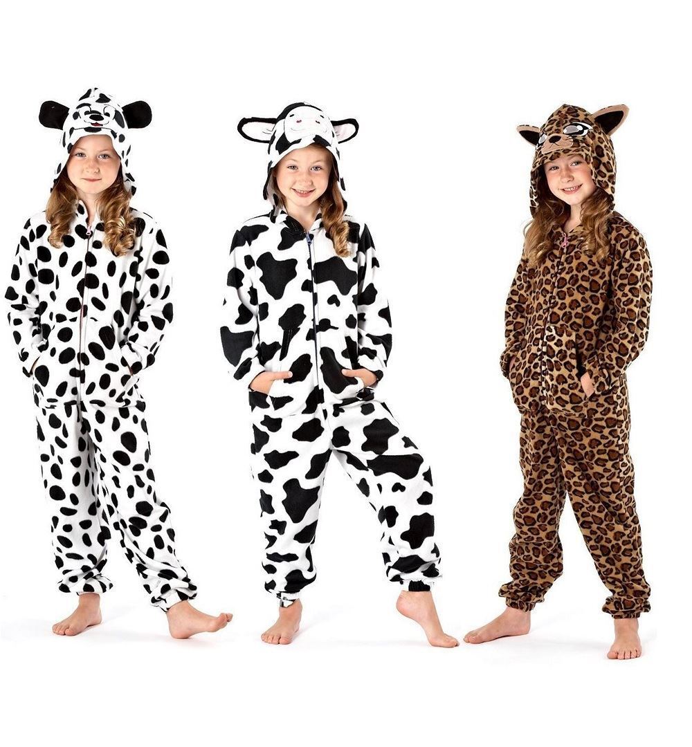 Childrens Onezee Dog Cow In One Pyjamas Full Suite Animal Sleepwear Girls Boys - Just £12.99! Shop now at Warwickshire Clothing.