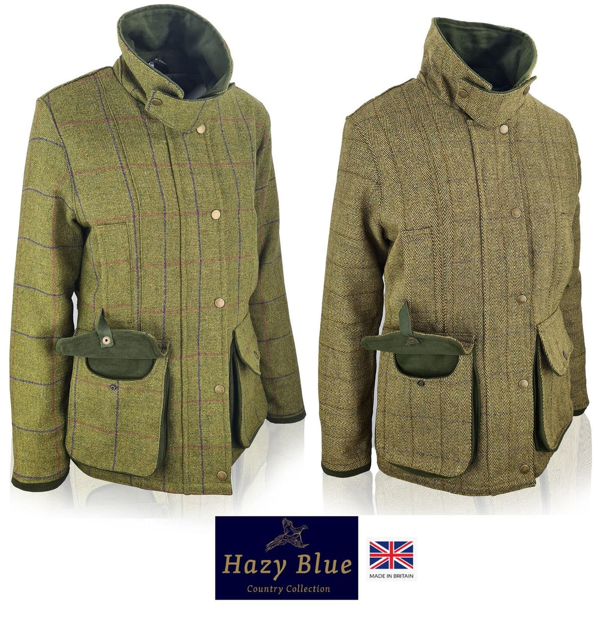 Hazy Blue Womens Quilted Derby Tweed Shooting Jacket - Just £84.99! Shop now at Warwickshire Clothing.