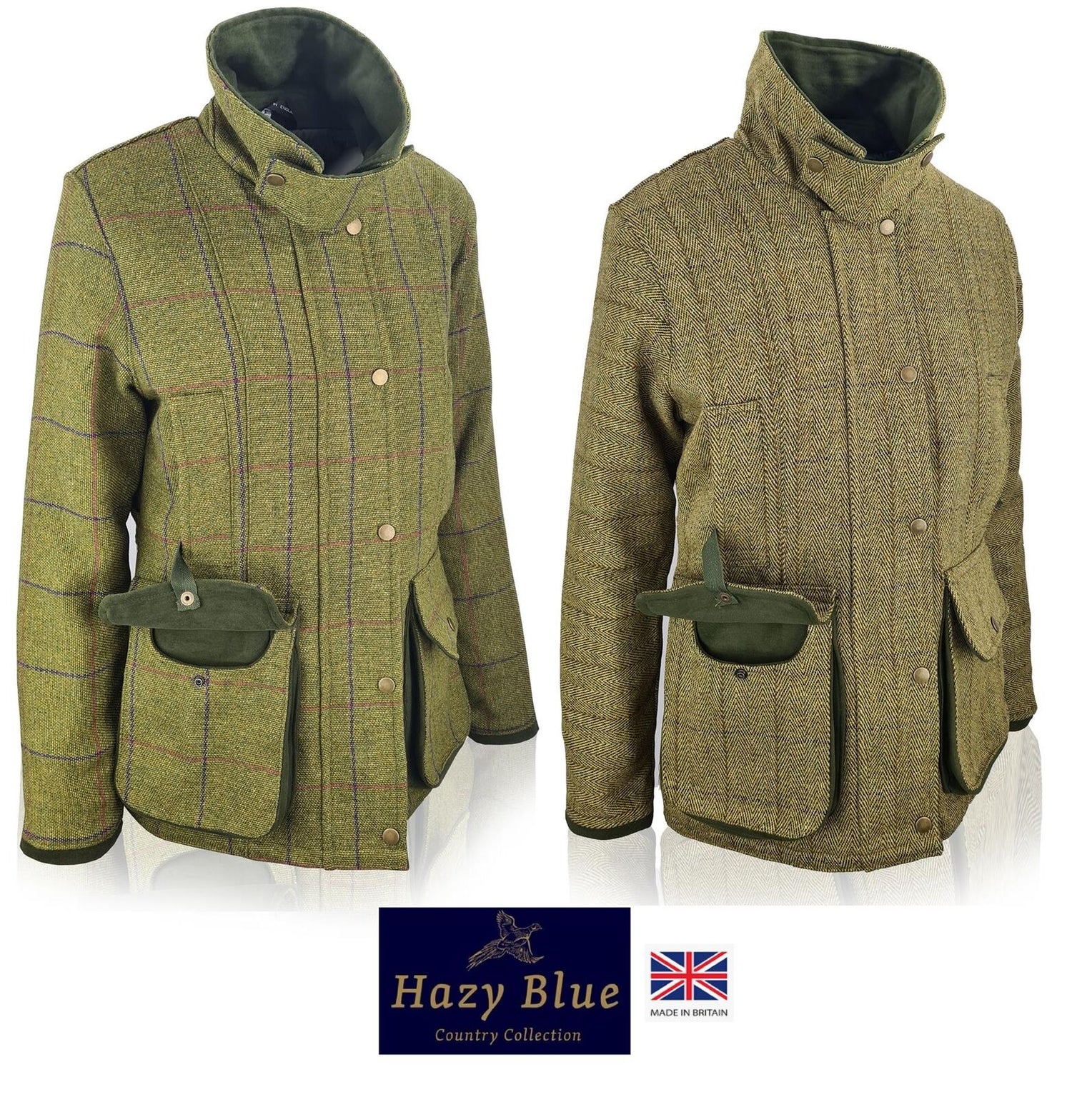 Hazy Blue Womens Quilted Derby Tweed Shooting Jacket - Just £84.99! Shop now at Warwickshire Clothing.