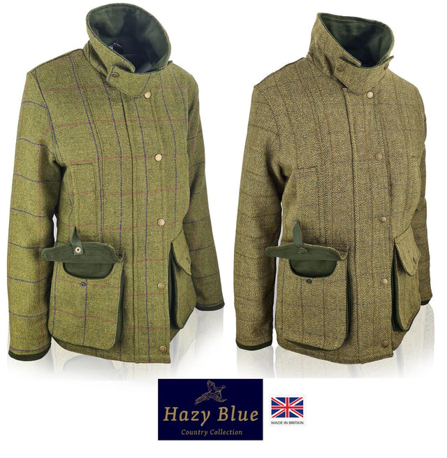 Hazy Blue Womens Quilted Derby Tweed Shooting Jacket - Just £84.99! Shop now at Warwickshire Clothing.