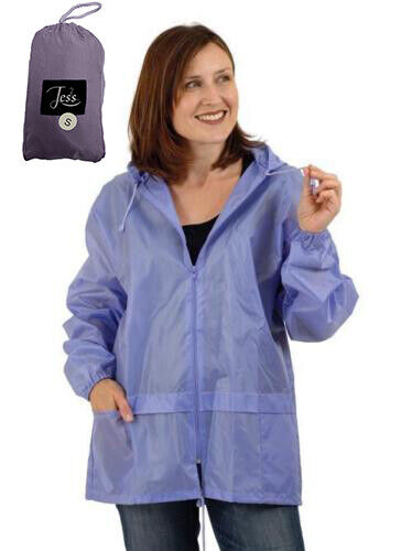 Womens Ladies Nylon Water Resistant Packaway Rain Coat Jacket Foldable Packable - Just £5.95! Shop now at Warwickshire Clothing.
