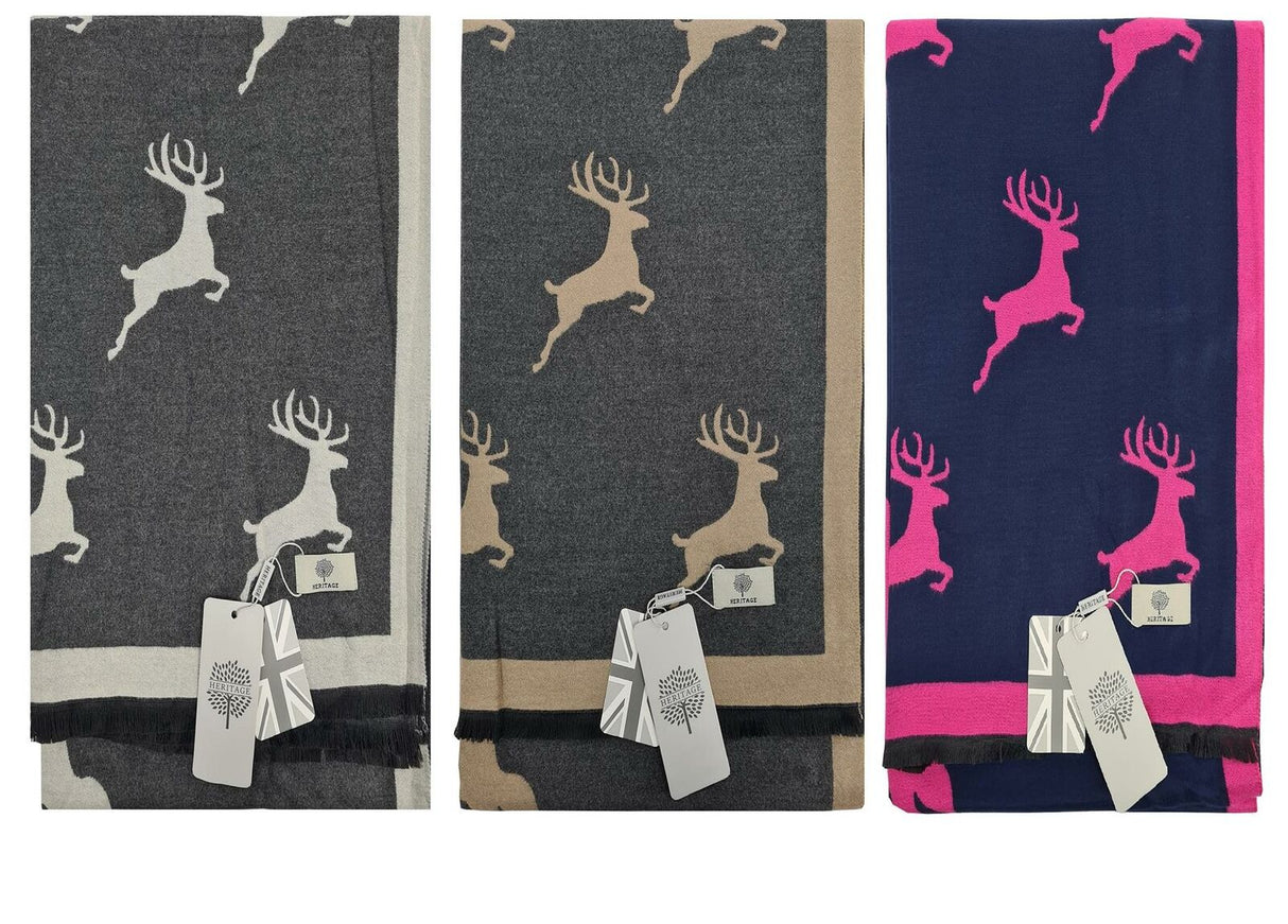 Hazy Blue New Heritage Collection Women's Scarves  - STAG - Just £13.99! Shop now at Warwickshire Clothing.