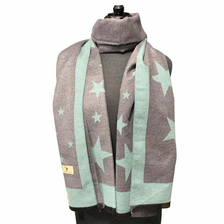 House of Tweed Star Pattern Luxury Ladies Scarf Womens Scarves Nature Warm - Just £12.99! Shop now at Warwickshire Clothing.