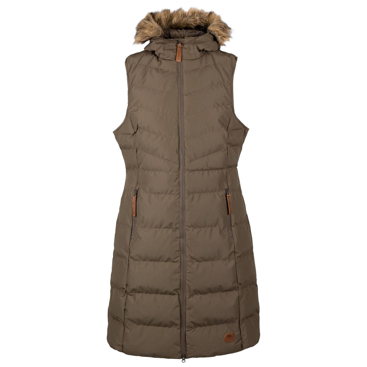 Trespass Audrey Long Gilet Sleeveless Quilted Hooded Limited Edition Bodywarmer - Just £49.99! Shop now at Warwickshire Clothing.