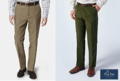 Hazy Blue Mens Moleskin Heavy Weight Stretch Trousers - Just £39.99! Shop now at Warwickshire Clothing.