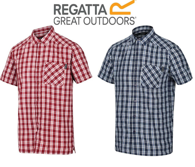 Regatta Mens Mindano V Check Short Sleeve Shirt - Just £14.99! Shop now at Warwickshire Clothing.