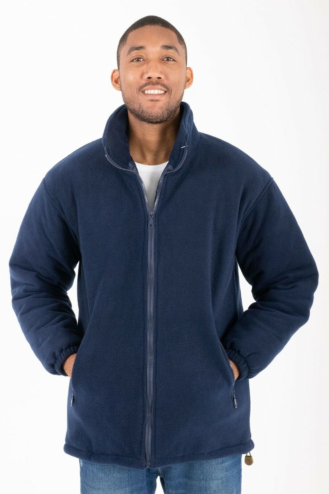 Hazy Blue Unisex Warm Quilted Padded Anti Pill Fleece Jacket - Just £29.99! Shop now at Warwickshire Clothing.